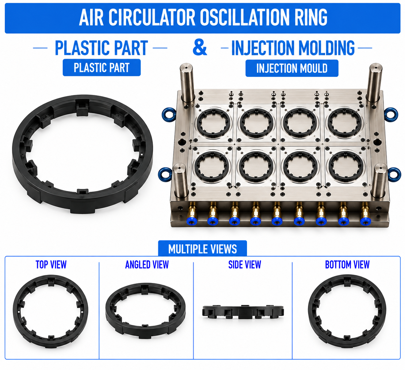 Air Circulator Plastic Oscillation Ring Mould and Moulding Service